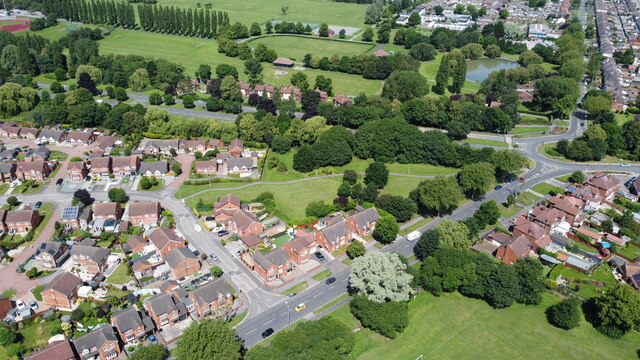 Cranberry Way and Five Ways Roundabout from the Air
