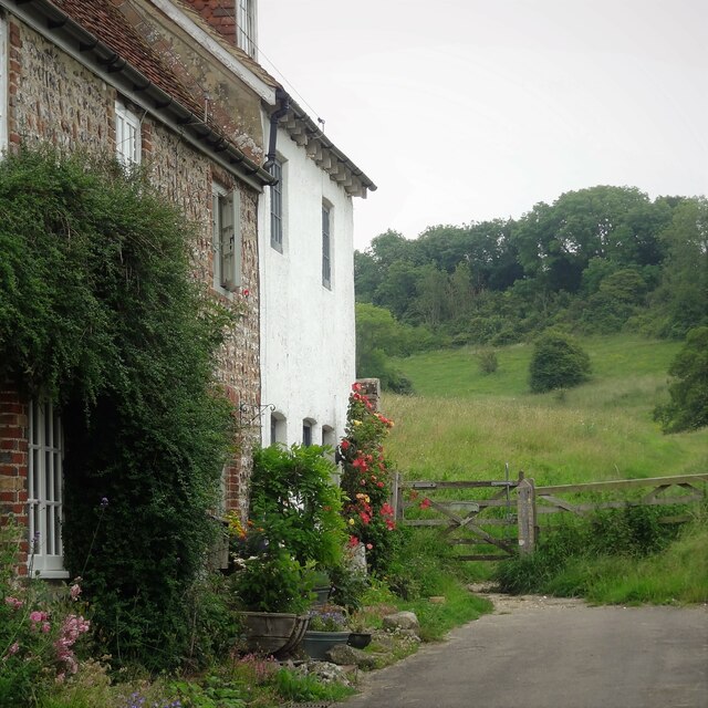 Cottages at the end of Willingdon Lane