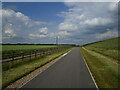 Farm roadway and cyclepath/footpath alongside the Lincoln Eastern Bypass