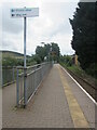 Way out sign on Ewenny Road railway station, Maesteg