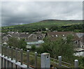 Houses and distant hillside, Maesteg