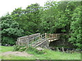 Footbridge over the River Colne near Slaithwaite