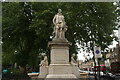 View of the Sir Hugh Middleton statue at the junction at Islington Green