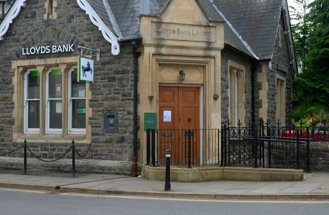 Lloyds Bank - close view, 52 Hereford Street, Presteigne, Powys