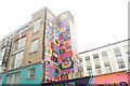 View of street art on the side of Zetland House from Clifton Street