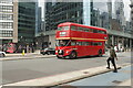 TQ3381 : View of a wedding Routemaster bus on Whitechapel High Street by Robert Lamb