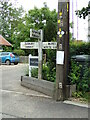 Signpost on Bures Road