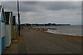 Looking north along Felixstowe beach