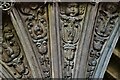 SS5923 : Atherington, St. Mary's Church: Superb c15th screen and rood loft in the north aisle, cornice detail 5 by Michael Garlick