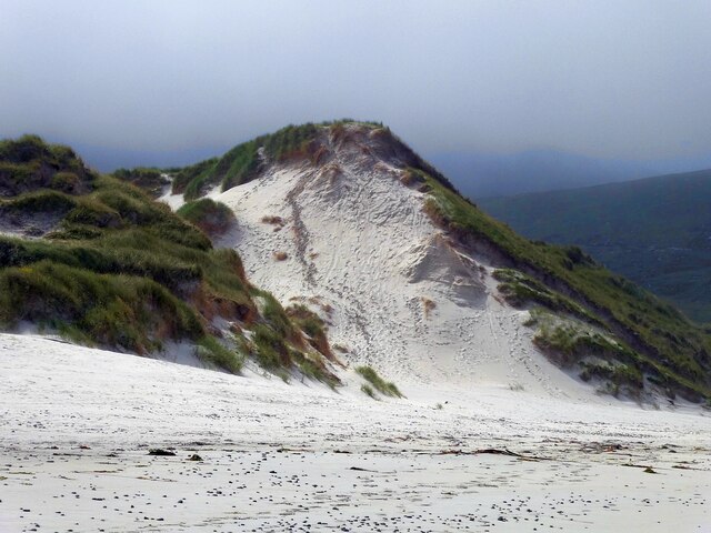 Barra - Huge sand dune on Tràigh Eais