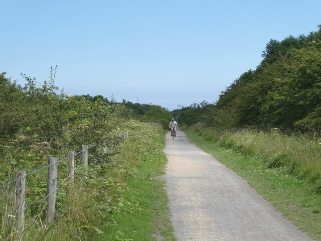 Cyclist on the Bowes Railway Path