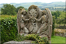 NT9437 : Intricate Angel Headstone at Ford Church Cemetery, Northumberland by Andrew Tryon