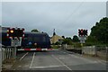 Train crossing Nether Lane Level Crossing