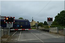 TA0658 : Train crossing Nether Lane Level Crossing by DS Pugh