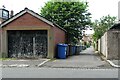 Garage and wheelie bins