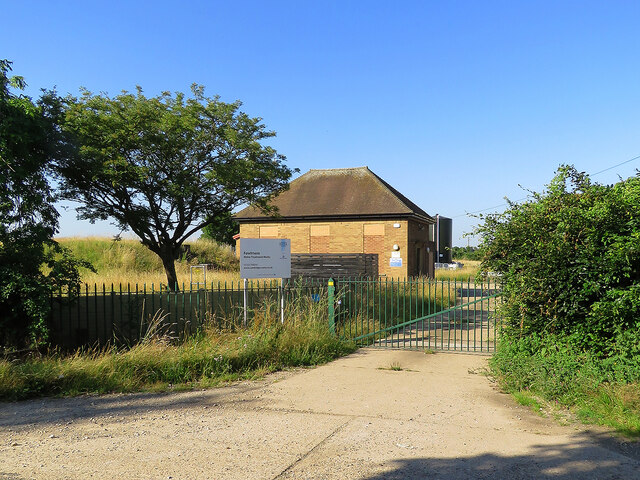 The entrance to Fowlmere Water Treatment Works