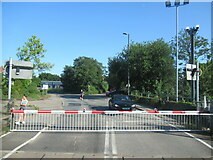 SO6301 : Harbour Road level crossing at Lydney station by Roy Hughes