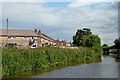 Canal and housing in Stone, Staffordshire