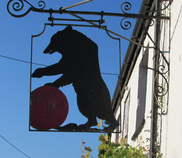 Black Bear Inn name sign, Bettws Newydd,... © Jaggery cc-by-sa/2.0