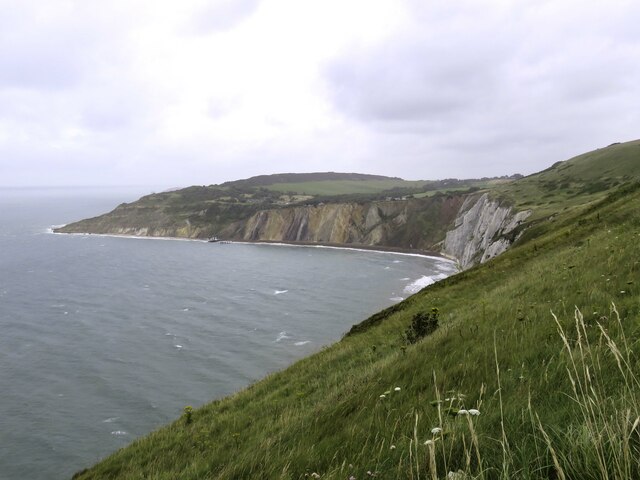 Alum Bay from the Needles headland © Steve Daniels :: Geograph Britain ...