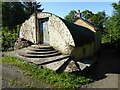 Barn with steps up to the door