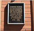 Robert Burns plaque, Annan