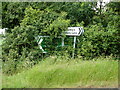 TL8437 : Signposts on the A131 Sudbury Road by Geographer