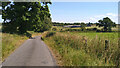 Quiet Ayrshire road approaching Bogwood farm