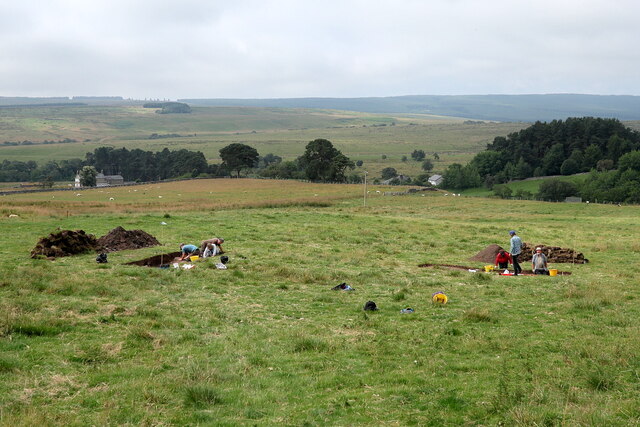 Archaeology excavation near Bremenium Roman Fort