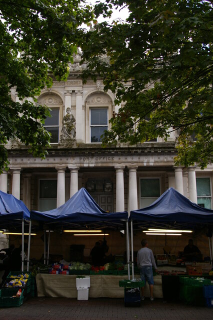 Ipswich: Saturday market in front of former Post Office