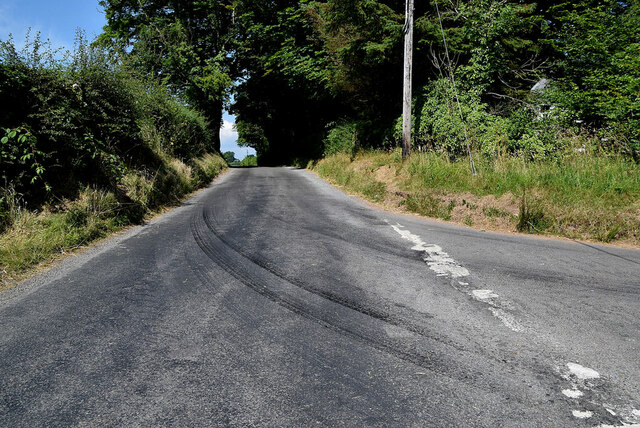 The tar is starting to melt along Loughmuck Road