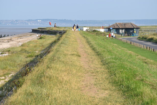 Sea wall walk adjacent to Leysdown Country Park