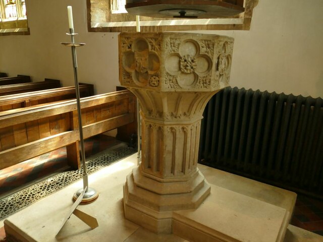 St George's church, Dunster - font