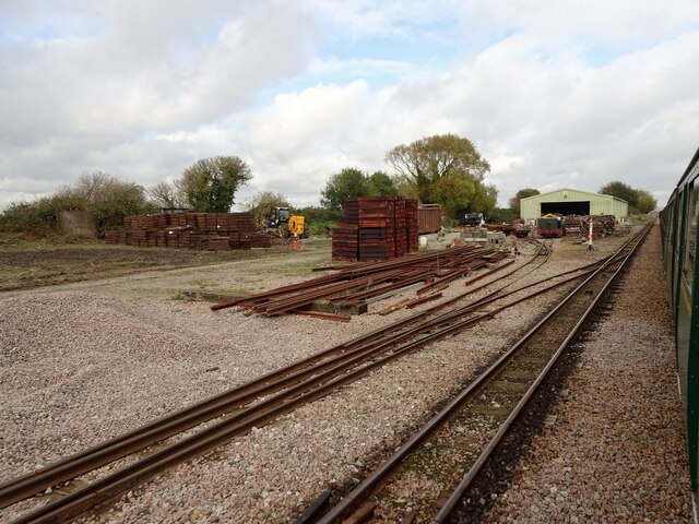 View from a Romney-Dungeness train - Passing the RH&DR Permanent Way depot at New Romney