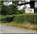 Tank School nameboard, Kemeys Commander, Monmouthshire