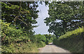 Lane heading east from South Hele Cross