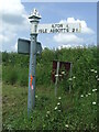 Direction Sign ? Signpost on Cad Road, Ilton