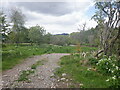 Track beside Comrie sewage works