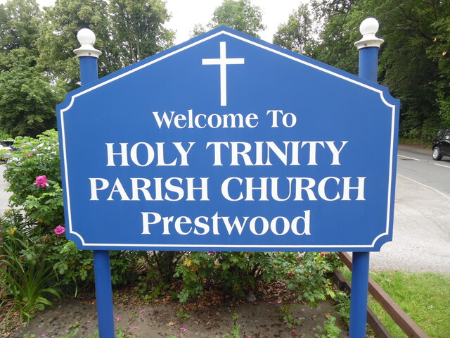 Welcome Board at Holy Trinity Church, Prestwood