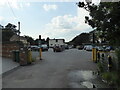 Entrance to the car park at Uxbridge Golf Club