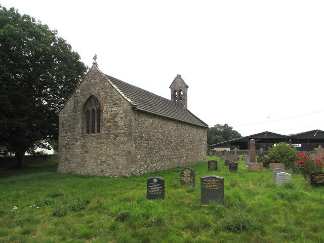Church and gravestones, Kemeys Commander, Monmouthshire