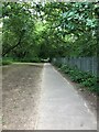 Footpath adjacent to railway line, North of Wilmslow