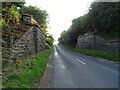 Remains of railway bridge over Drumsturdy Road (B961)