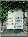 Milestone in Little Haywood, Staffordshire