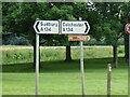 Signpost on the A134 Horkesley Hill