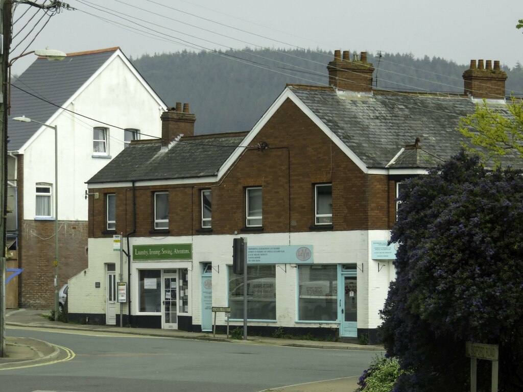 Shops on School Street in Sidford © Steve Daniels cc-by-sa/2.0 ...