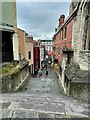 Looking down Christmas Steps