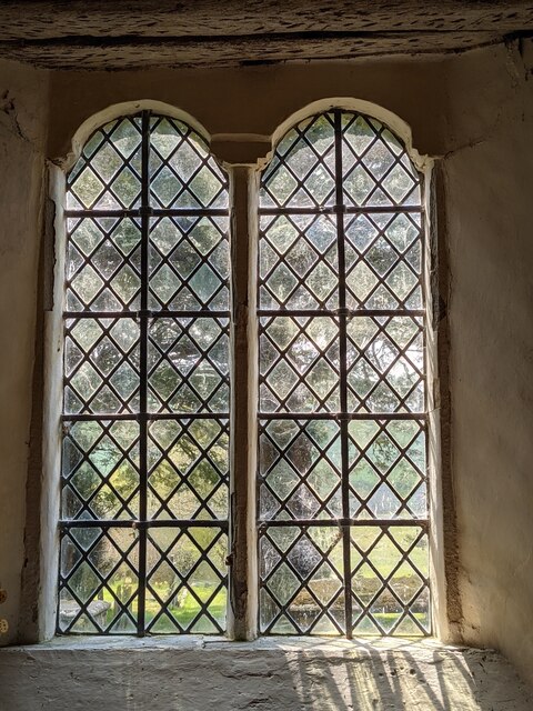 Windows inside St. David's church (Nave | Colva)