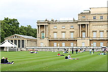 TQ2879 : View of Buckingham Palace from the lawn #3 by Robert Lamb
