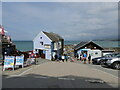 Road leading to the jetty, New Quay, Ceredigion